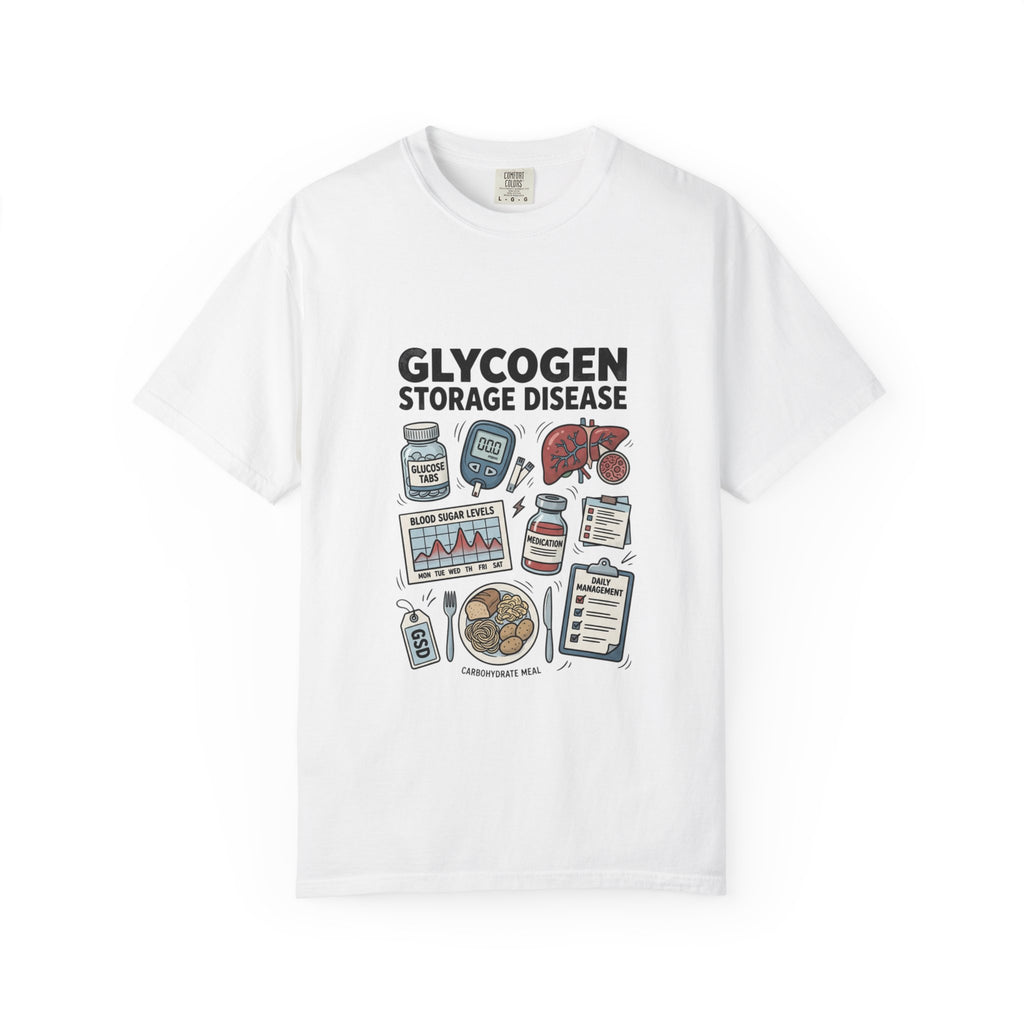 Rare Glycogen Storage Unisex Garment-Dyed T-shirt