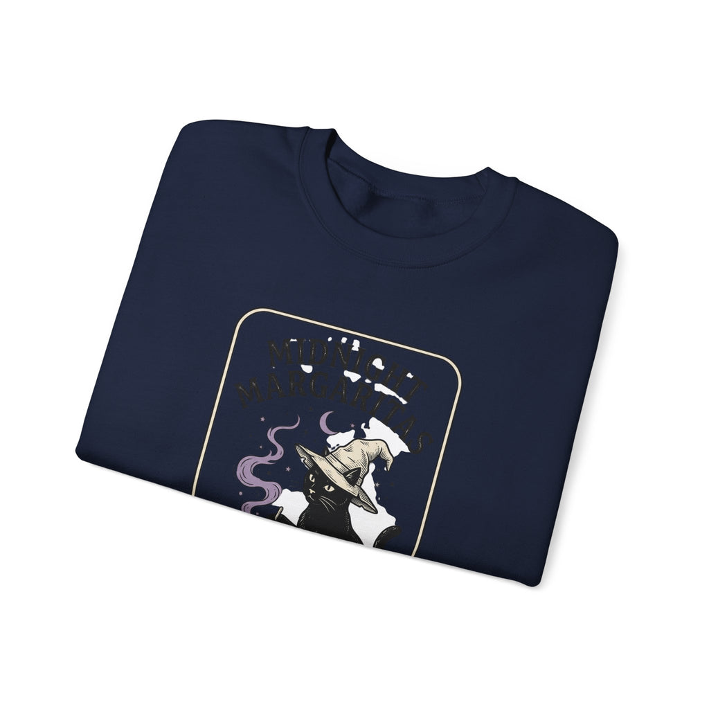 Midnight Margaritas witch cat illustration Sweatshirt | cocktail, occult