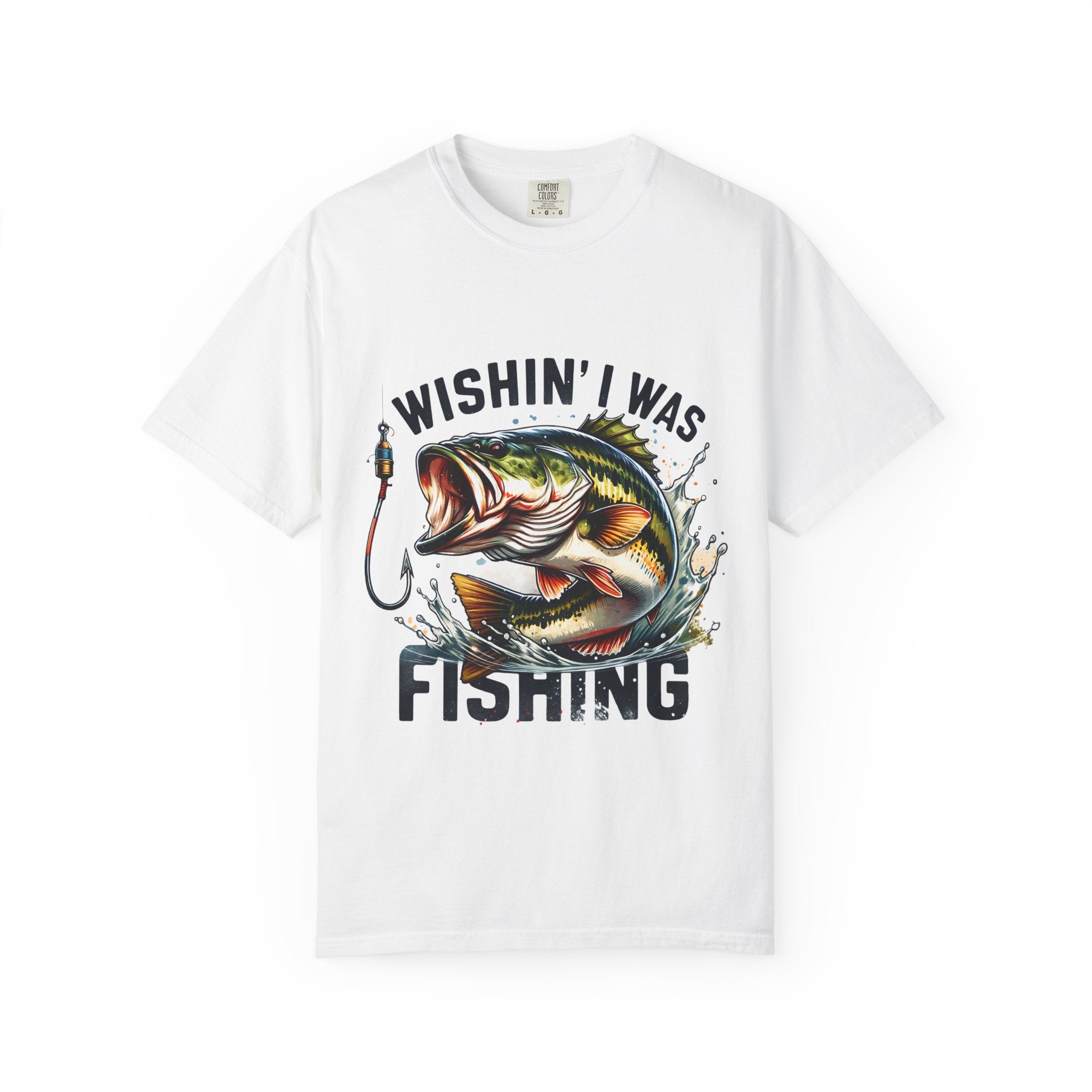 Wishin' I Was Fishing T-Shirt — Bass Fishing Graphic Tee