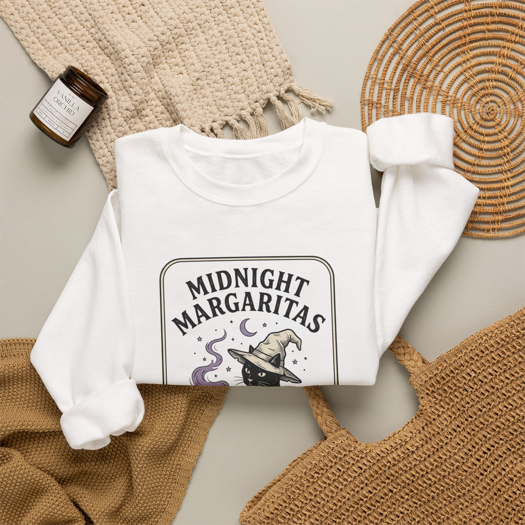Midnight Margaritas witch cat illustration Sweatshirt | cocktail, occult
