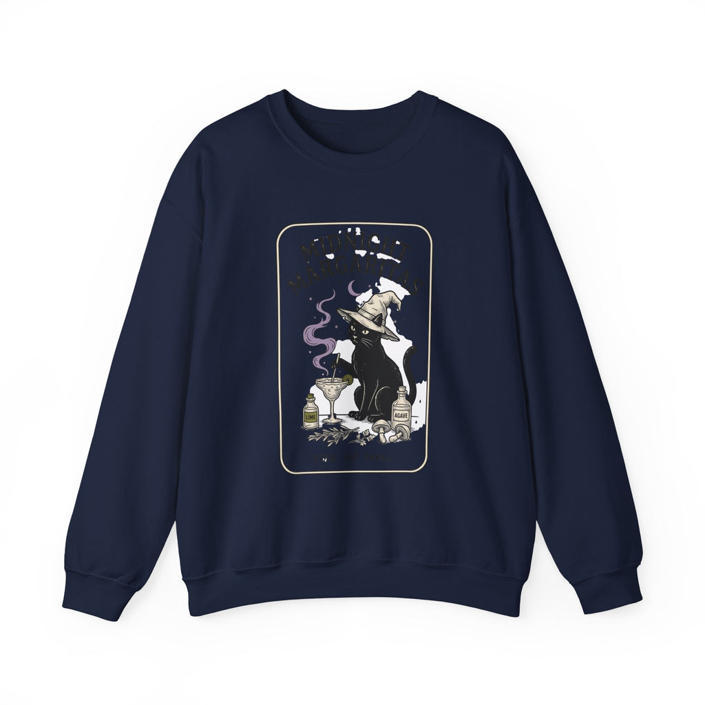 Midnight Margaritas witch cat illustration Sweatshirt | cocktail, occult