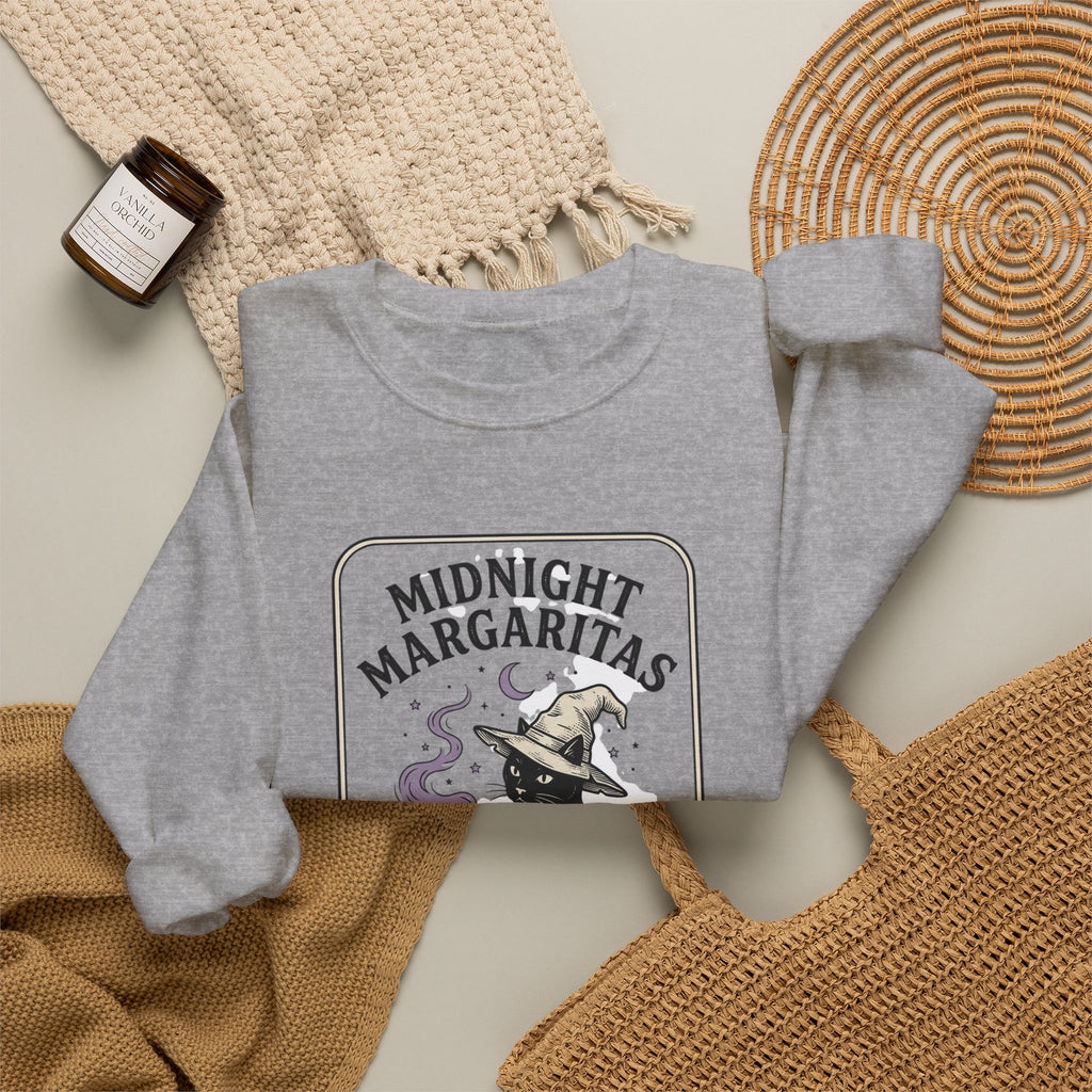 Midnight Margaritas witch cat illustration Sweatshirt | cocktail, occult